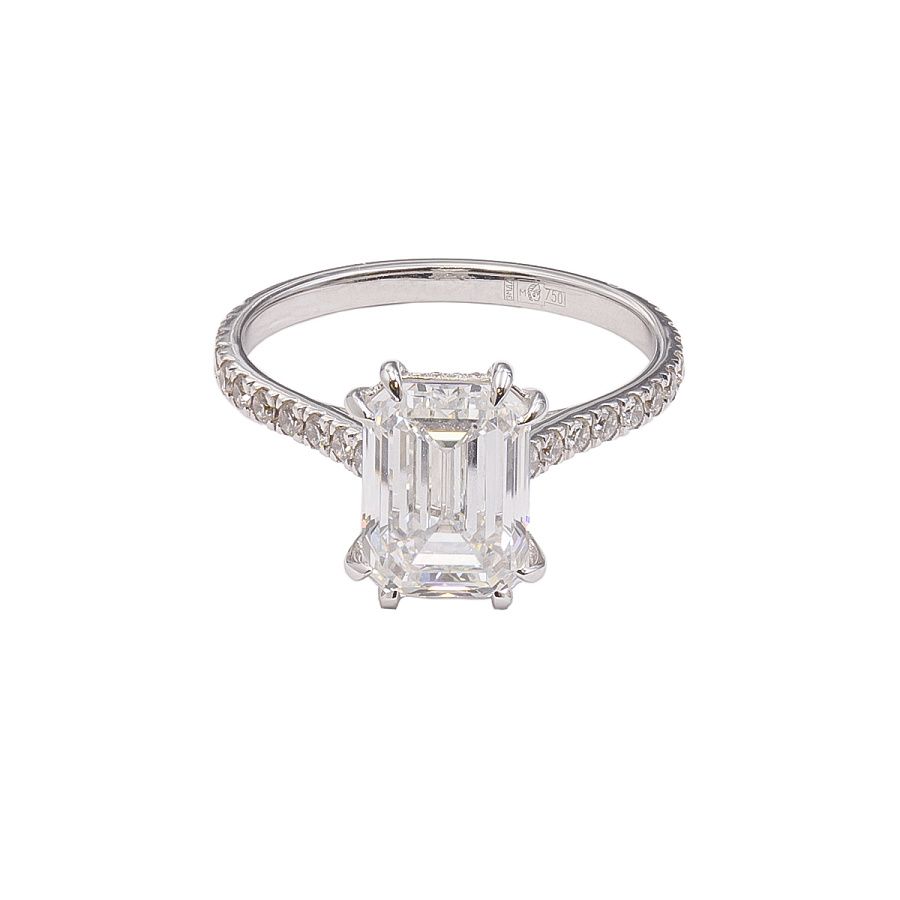 Кольцо с бриллиантом 3.02 Кр D FL