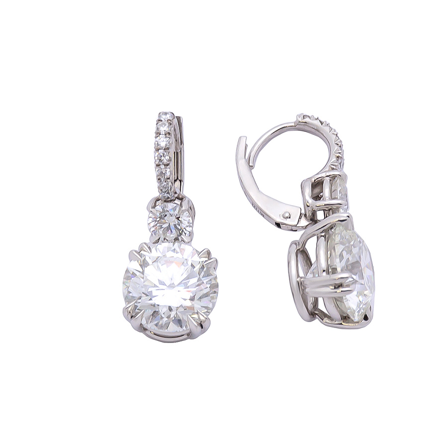 Harry Winston Серьги с бриллиантами 3.00 Кр H VS2 / 3.00 Кр I SI1